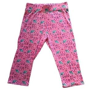 Simply Southern Pink Capri Leggings With Seashells Super Soft and Comfy One Size